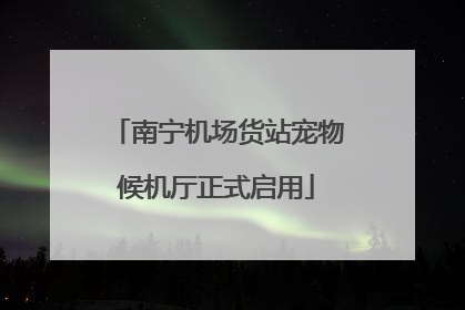 南宁机场货站宠物候机厅正式启用